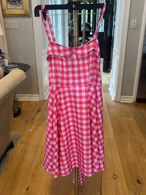 Pink gingham dress